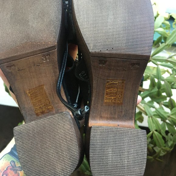 ASOS Embroidered Wood Platform Sandals - Picture 9 of 10